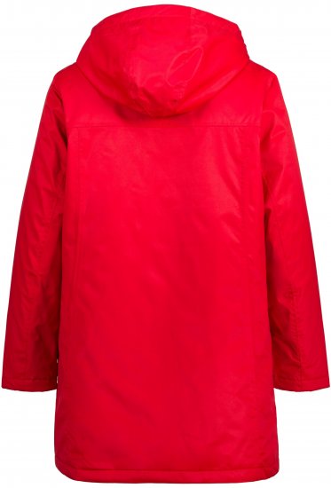 Ulla Popken HYPRAR Triple Function Contrast Trim Quilted Lining Jacket Salsa Red - Vestes - 