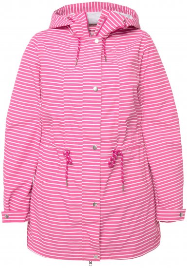 Ulla Popken HYPRAR Striped Triple Function Jacket Fuchsia Pink - Vestes - 