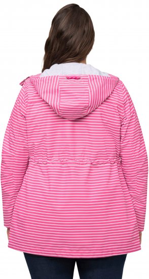 Ulla Popken HYPRAR Striped Triple Function Jacket Fuchsia Pink - Vestes - 