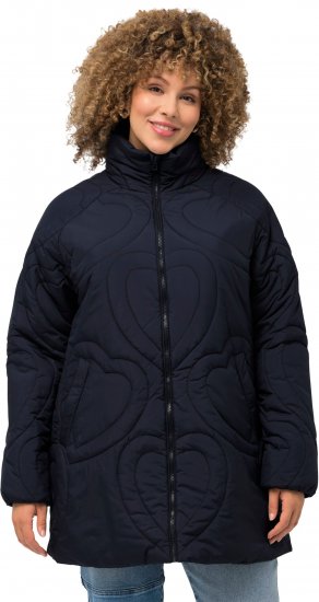 Ulla Popken HYPRAR Heart Quilted Jacket Navy - Vestes - 