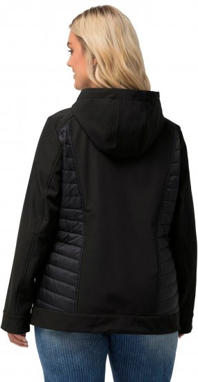 Ulla Popken Hyprar Quilt Mix Jacket Black - Vestes - 