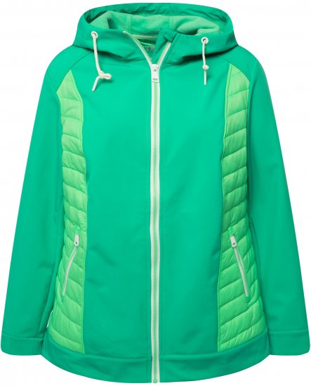 Ulla Popken Hyprar Quilt Mix Jacket Green Spring - Vestes - 
