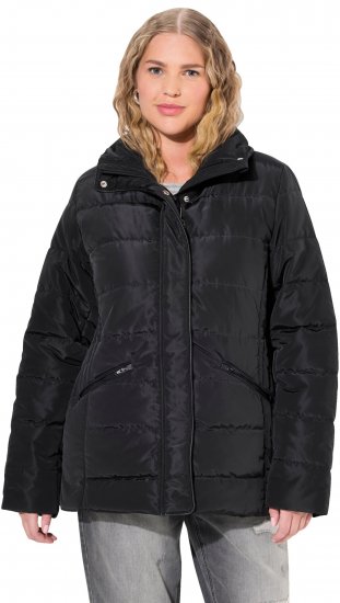 Ulla Popken Quilted Puffer Coat Black - Vestes - 