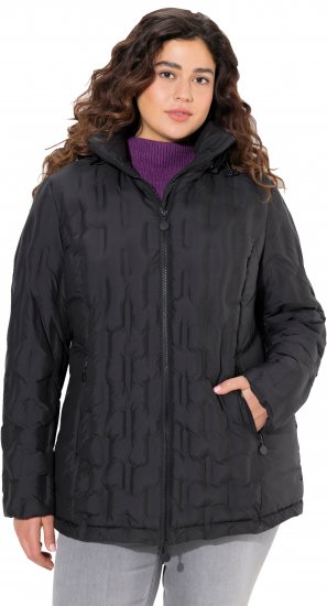Ulla Popken HYPRAR Channel Quilted Jacket Black - Vestes - 