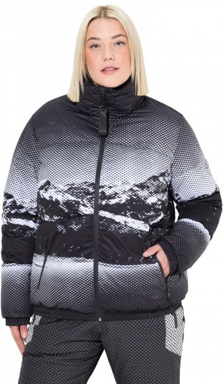 Ulla Popken HYPRAR Mountain Scene Performance Puffer Jacket Black - Vestes - 