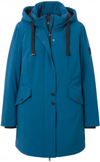 Ulla Popken HYPRAR Long Softshell Jacket Ocean Blue - Vestes - 