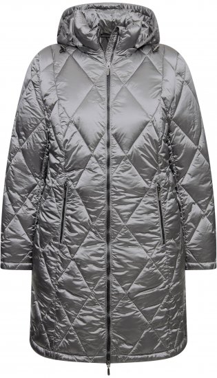 Ulla Popken HYPRAR Diamond Quilted Jacket Silver - Vestes - 