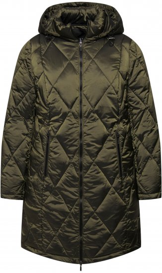 Ulla Popken HYPRAR Diamond Quilted Jacket Bottle Green - Vestes - 