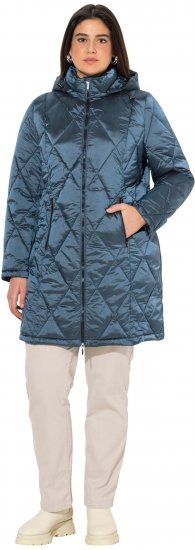 Ulla Popken HYPRAR Diamond Quilted Jacket Teal - Vestes - 
