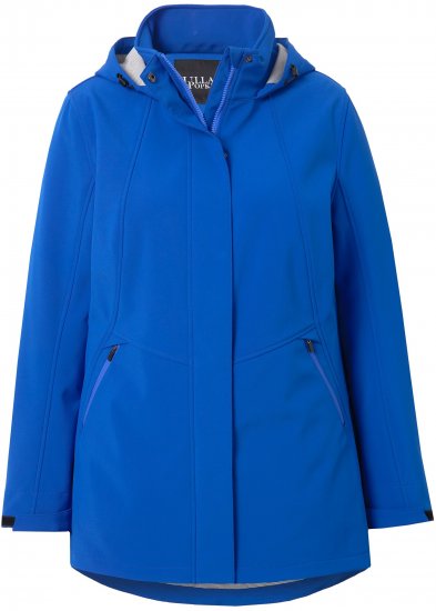 Ulla Popken HYPRAR Triple Function Longline Softshell Jacket Peacock Blue - Vestes - 