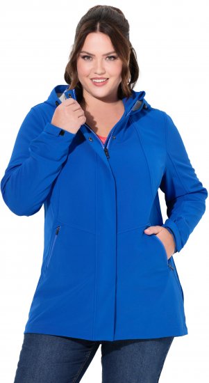 Ulla Popken HYPRAR Triple Function Longline Softshell Jacket Peacock Blue - Vestes - 