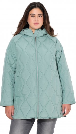Ulla Popken HYPRAR Quilted Water Repellent Jacket Mint Green - Vestes - 