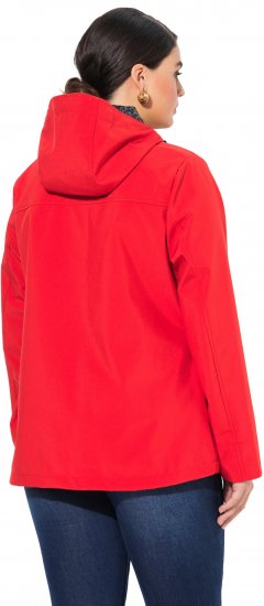 Ulla Popken HYPRAR Toggle Button Microfleece Lined Jacket Salsa Red - Vestes - 