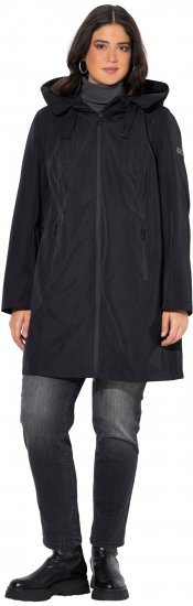 Ulla Popken HYPRAR Waterproof Jacket Black - Vestes - 