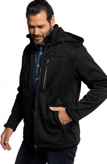 JP1880 Jacket Fleece Lined Softshell Black - Vestes - Vestes homme grandes tailles