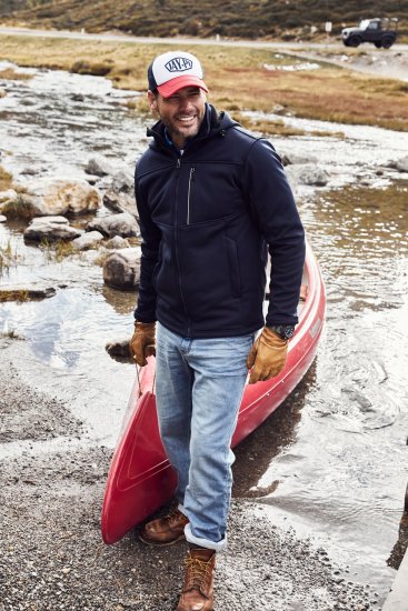 JP1880 Jacket Fleece Lined Softshell Navy - Vestes - Vestes homme grandes tailles