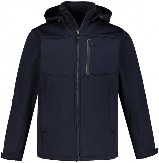 JP1880 Jacket Fleece Lined Softshell Navy - Vestes - Vestes homme grandes tailles