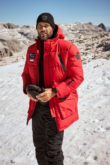 JAY-PI Warm Quilted Parka Dual Function Windproof and Water Repellent Red - Vestes - Vestes homme grandes tailles