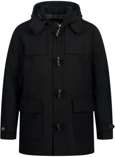 JP1880 Dufflecoat Water-repellent Black - Vestes - Vestes homme grandes tailles