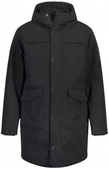 JP1880 Parka Warm Sleeves with Windcuffs Black - Vestes - Vestes homme grandes tailles