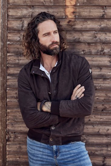 JP1880 Leather Jacket Goat Suede Espresso Brown - Vestes - Vestes homme grandes tailles
