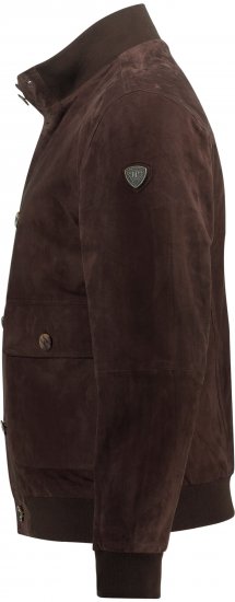 JP1880 Leather Jacket Goat Suede Espresso Brown - Vestes - Vestes homme grandes tailles