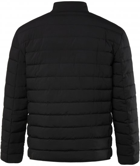 JP1880 Jacket Quilted Stand-up Collar Black - Vestes - Vestes homme grandes tailles