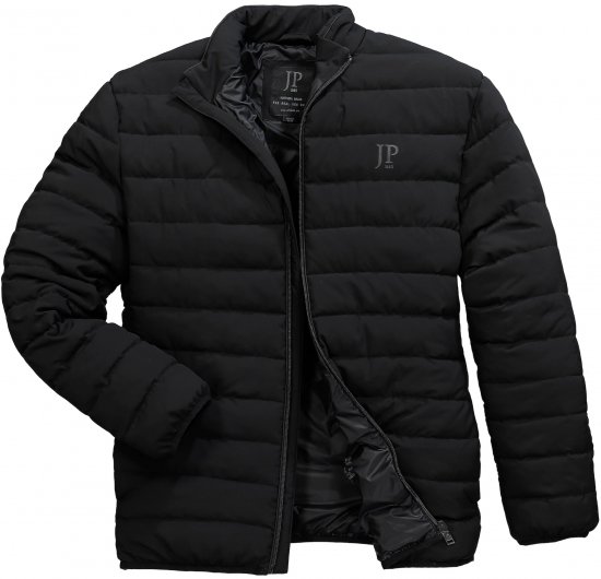 JP1880 Jacket Quilted Stand-up Collar Black - Vestes - Vestes homme grandes tailles