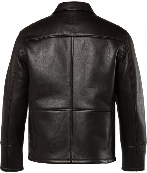 JP1880 Leather Jacket Soft Lamb Nappa Dark Brown - Vestes - Vestes homme grandes tailles