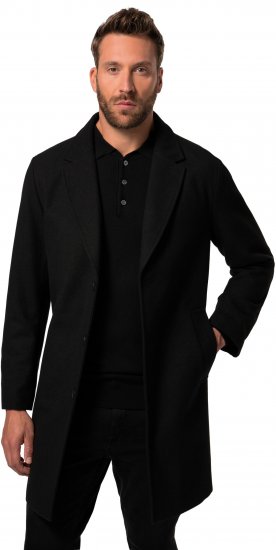 JP1880 Coat Classic Wool Blend Black - Vestes - Vestes homme grandes tailles