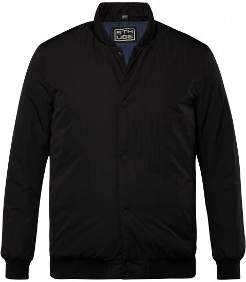 STHUGE Bomber Jacket Quilted Black - Vestes - Vestes homme grandes tailles
