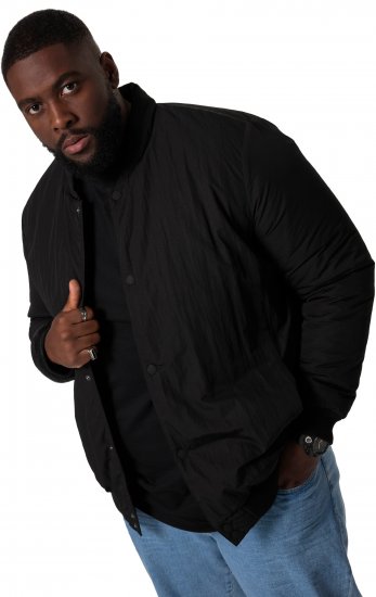 STHUGE Bomber Jacket Quilted Black - Vestes - Vestes homme grandes tailles