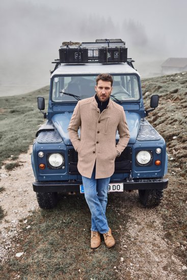 JP1880 Coat Wool Blend Beige Melange - Vestes - Vestes homme grandes tailles