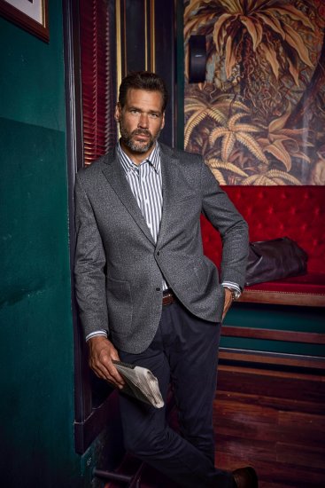 JP1880 Jacket Business Donegal Graphite Grey - Vestes - Vestes homme grandes tailles