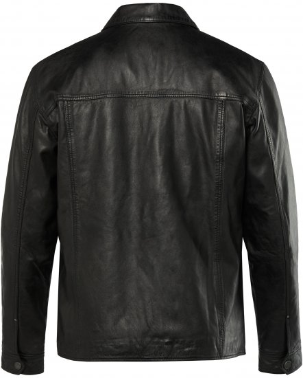 JP1880 Leather Jacket Finest Lamb Nappa Black - Vestes - Vestes homme grandes tailles