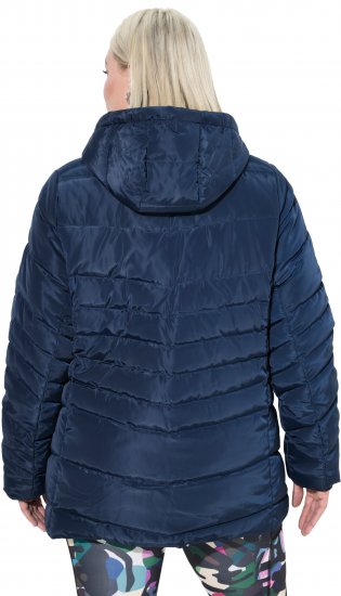 Ulla Popken Quilted Water Repellent Jacket Navy Blue - Vestes & Manteaux - 