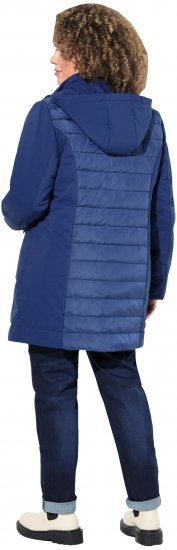 Ulla Popken HYPRAR Mixed Texture Water-Repellent Jacket Night Blue - Vestes - 
