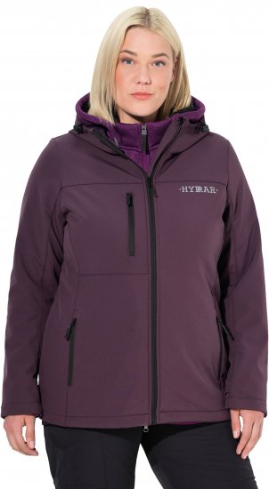 Ulla Popken HYPRAR Softshell Fleece Lined Jacket Dark Blackberry - Ceintures femme - 