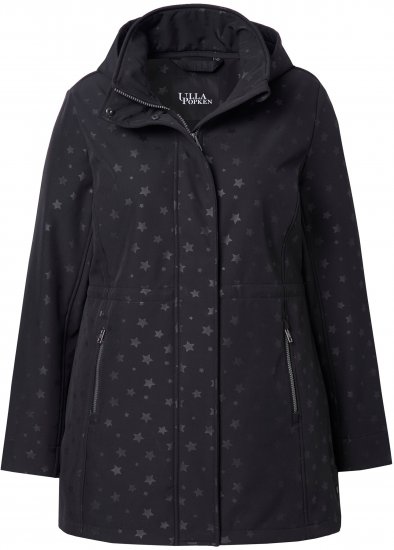 Ulla Popken HYPRAR Star Print Softshell Jacket Black - Vestes - 