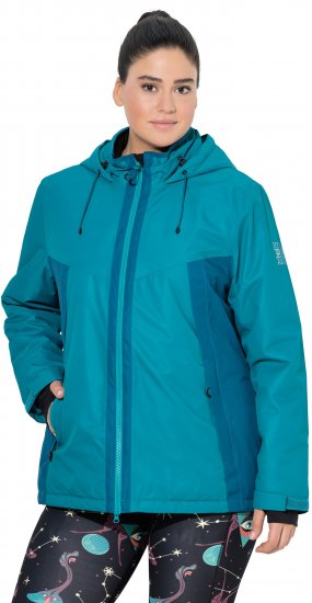Ulla Popken HYPRAR Triple Function Two-Tone Ski Jacket Emerald Blue - Vestes - 