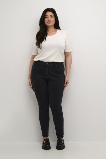 Kaffe Curve Laurina Jean Denim noir délavé - Jeans & Pantalons Femme Grandes Tailles – Plus Size - 