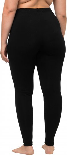 Ulla Popken Basic Stretch Knit Ankle Length Leggings Black - Jeans & Pantalons Femme Grandes Tailles – Plus Size - 
