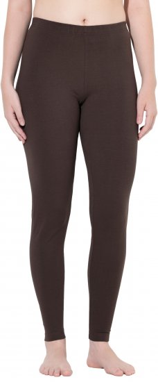 Ulla Popken Basic Stretch Knit Ankle Length Leggings Pine Brown - Jeans & Pantalons Femme Grandes Tailles – Plus Size - 
