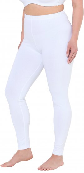 Ulla Popken Basic Stretch Knit Ankle Length Leggings Snow White - Jeans & Pantalons Femme Grandes Tailles – Plus Size - 