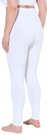 Ulla Popken Basic Stretch Knit Ankle Length Leggings Snow White - Jeans & Pantalons Femme Grandes Tailles – Plus Size - 