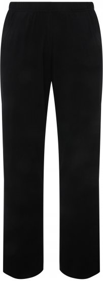Ulla Popken Bootcut Elastic Waist Cotton French Terry Sport Pants Black - Jeans & Pantalons Femme Grandes Tailles – Plus Size - 
