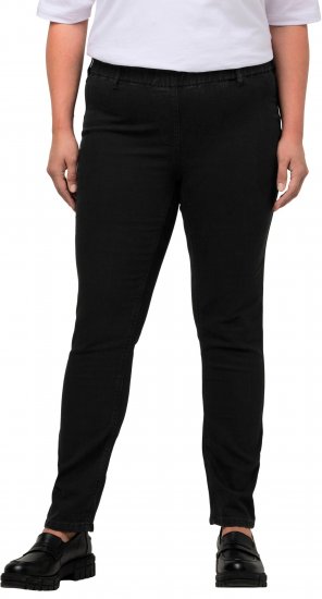 Ulla Popken Denim Look All Elastic Pocket Sienna Jeggings Black - Jeans & Pantalons Femme Grandes Tailles – Plus Size - 