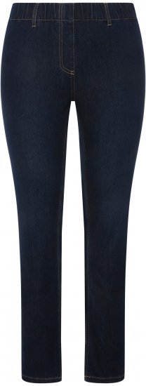 Ulla Popken Denim Look All Elastic Pocket Sienna Jeggings Dark Blue Denim - Jeans & Pantalons Femme Grandes Tailles – Plus Size - 