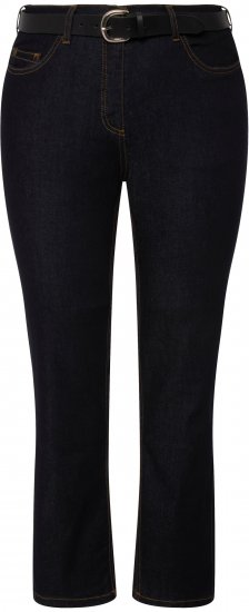 Ulla Popken Sammy Fit Slim Leg Stretch Jeans Dark Blue Denim - Jeans & Pantalons Femme Grandes Tailles – Plus Size - 