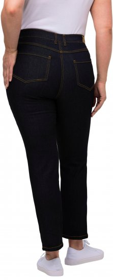 Ulla Popken Sammy Fit Slim Leg Stretch Jeans Dark Blue Denim - Jeans & Pantalons Femme Grandes Tailles – Plus Size - 